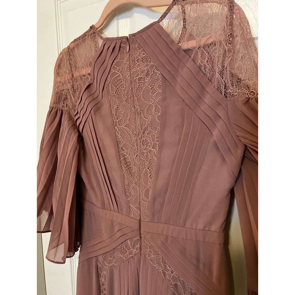 Asos Dress Womens Sz 6 UK 10 Pink Blush Dusty Rose Lace Lined TALL - Picture 4 of 16